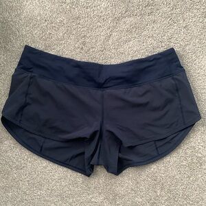 Lululemon Speed Up Shorts, Navy Blue, Size 8